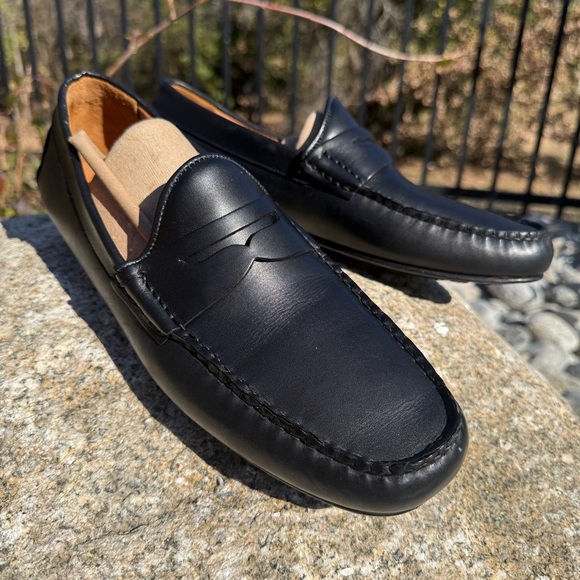 Allen Edmonds Men's Black Supersport Mock Toe Penny Loafer Sz 9.5D Leather $300